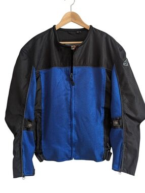 JOE ROCKET Men's Blue and Black Velocity Mesh Motorcycle Jacket Size XL
